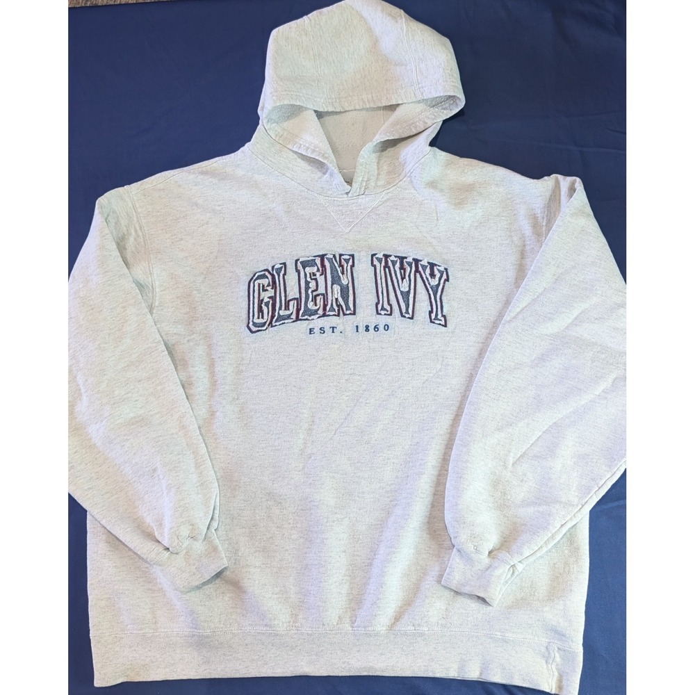 Glen Ivy Heather Gray Pullover Hoodie‎ Sweatshirt Large L 42-44 Men's Women's